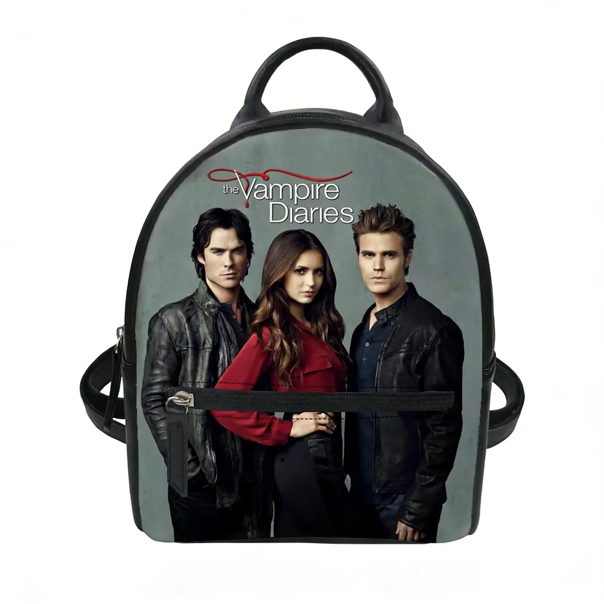 The Vampire Diaries Custom Backpack Purse Women Carter Schoolbags Double Shoulder Bag Mini Daypack Leather Travel Bag