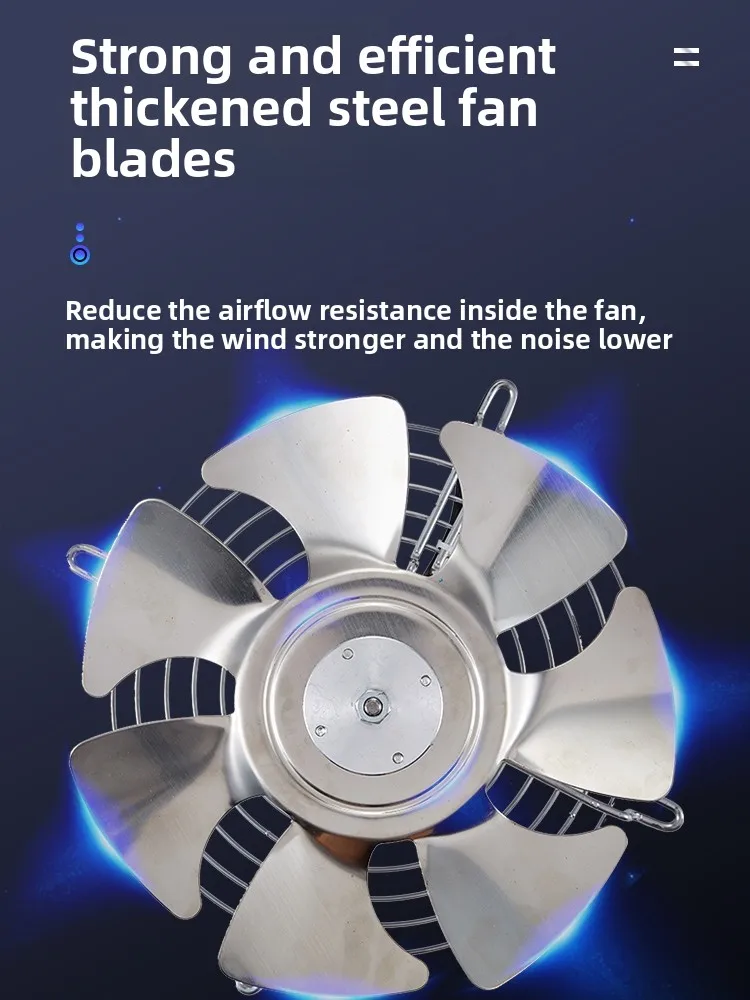 Household stainless steel exhaust fan powerful high-speed exhaust rural kitchen exhaust fan embedded ventilation fan