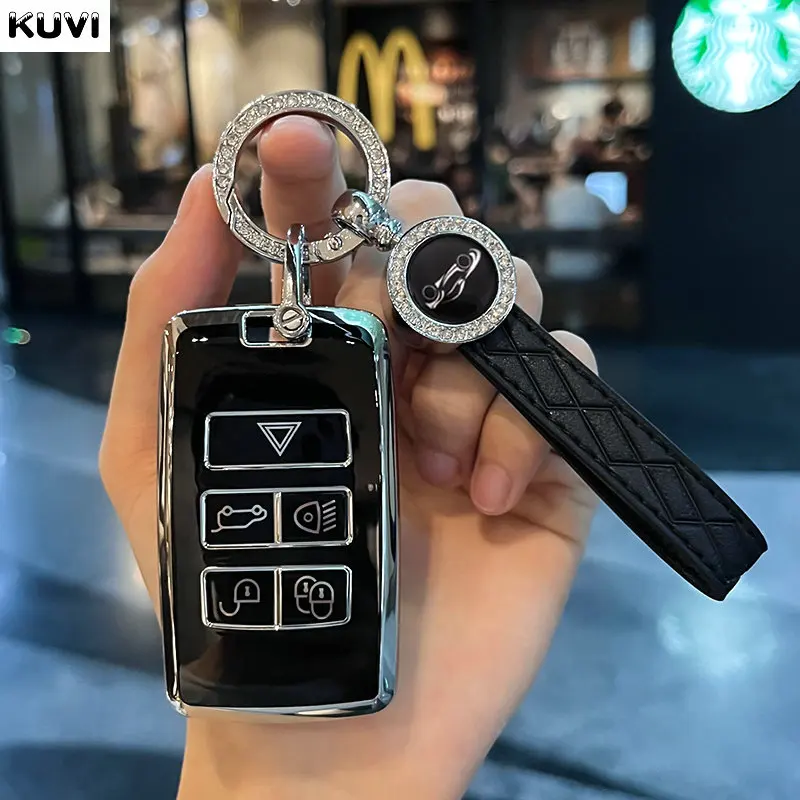 NEW TPU Car Key Case Cover For Land Rover Range Rover Evoque Sport Velar Discovery 5 For Jaguar XEL XF XE E-Pace F-Pace A9 X8