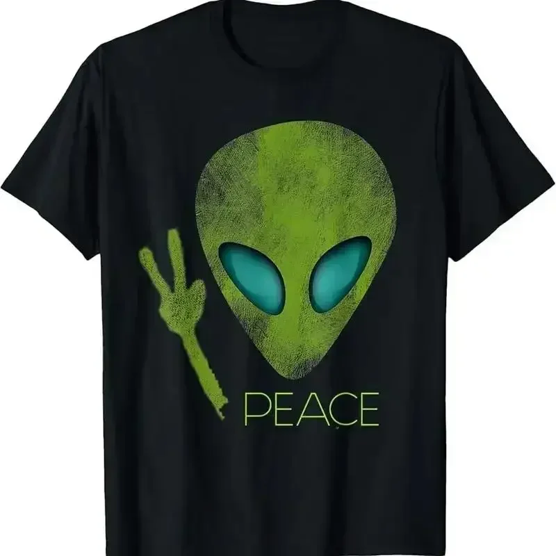 Alien Peace Cooles lustiges süßes UFO-Liebhaber-Geschenk-T-Shirt