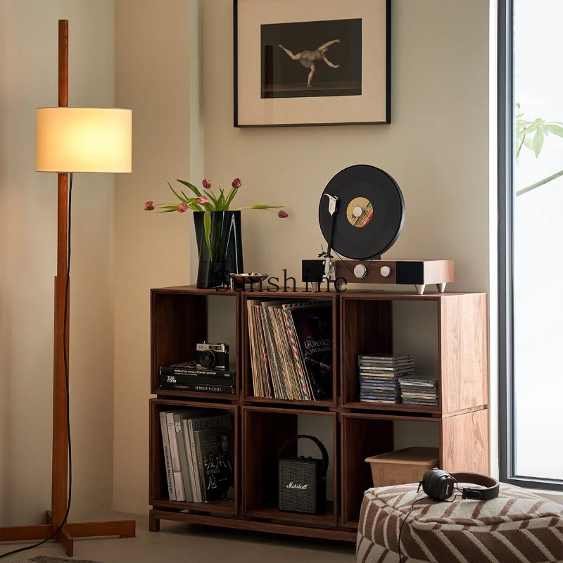 

Free combination white oak storage, all solid wood floor-to-ceiling storage, simple and modern bookcase