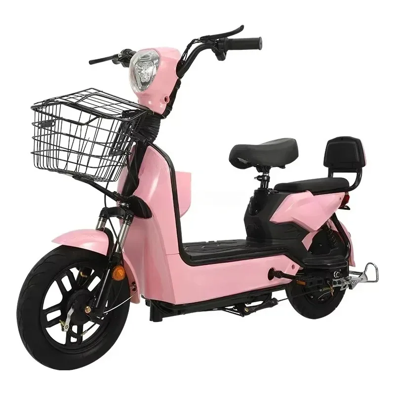 High-end Oversea Warehouse High Speed Electric Touring MotorBike 350W 48V 12Ah Hub Motor Electric Moped Scooter