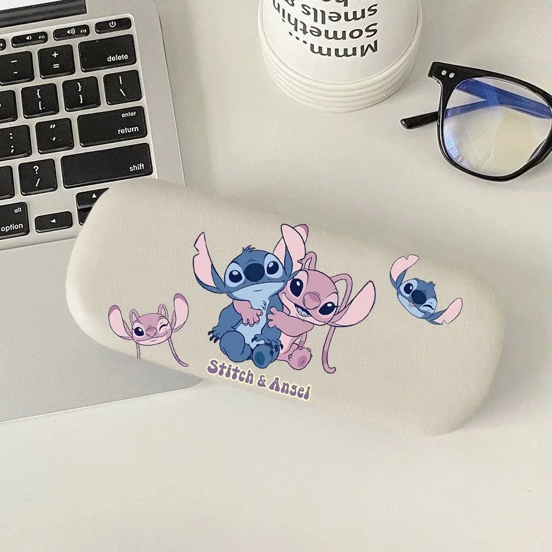 

Stitch Glasses Case Fashion PU Leather Myopia Sunglasses Storage Box Cartoon Student Portable Eyeglasses Eyewear Holder