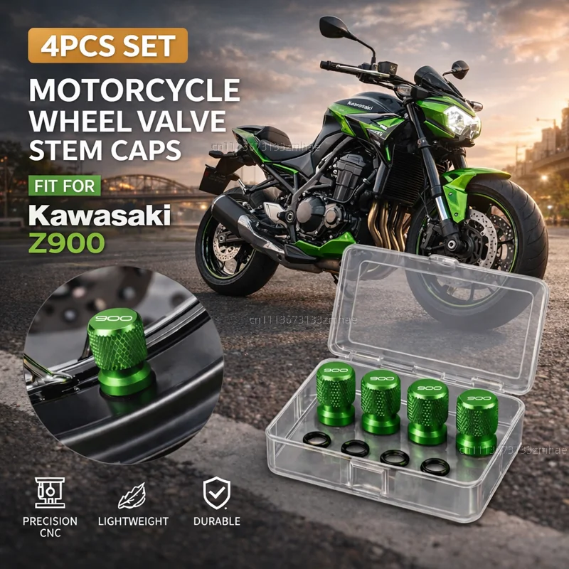 For KAWASAKI Z900 Z 900 2017-2026 2025 2024 2023 2022 Motorcycle Accessories CNC Aluminum Tire Valve Stem Cap Air Port Cover