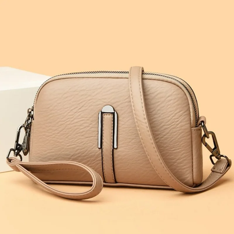 

Classic Elegant Women's Leather Shoulder Bag, Designer Crossbody Handbag For Ladies, Luxury Brand Stylish Tote Messenger Purse