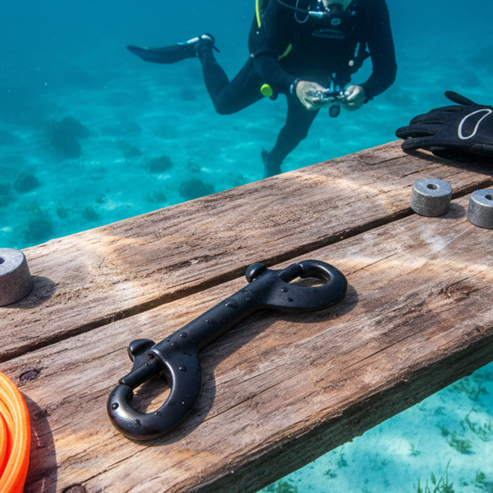 

Карабин для дайвинга из нержавеющей стали 316, длина 100 мм, с надежной застежкой, удобный в использовании, настраиваемые размеры, сверхпрочный