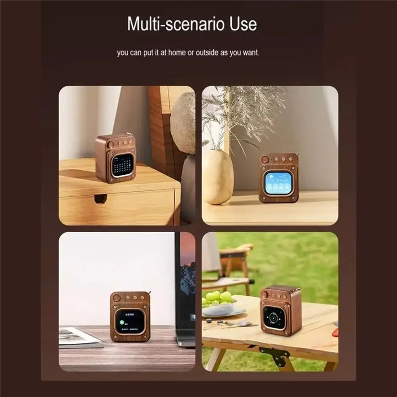 NEW Vintage Bluetooth Speaker Multi-Functional Smart Mini Speakers Outdoor Portable Speaker Touch Screen Pocket Audio