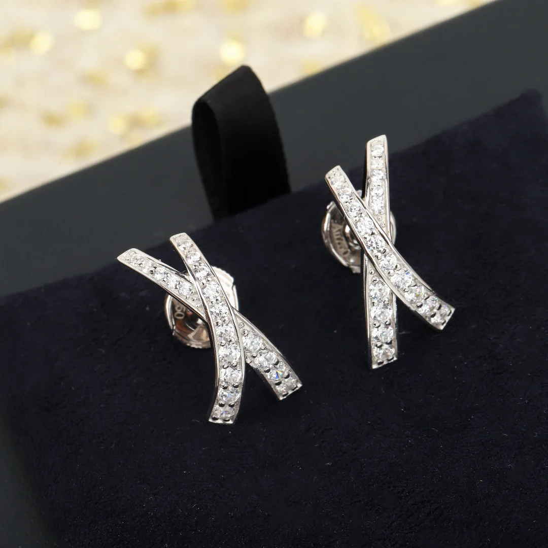 

Изящные серебряные серьги 925 пробы с геометрическим крестом, дизайнерские брендовые серьги, женские европейские роскошные ювелирные изделия