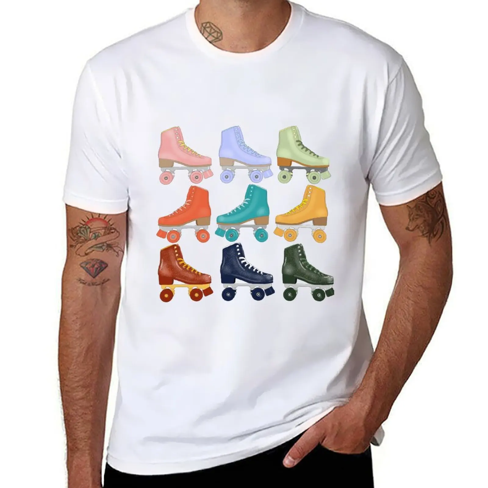 

Colorful Roller Skates T-Shirt t shirts for man graphic tees t shirts for man pack white essential t shirt T-shirt
