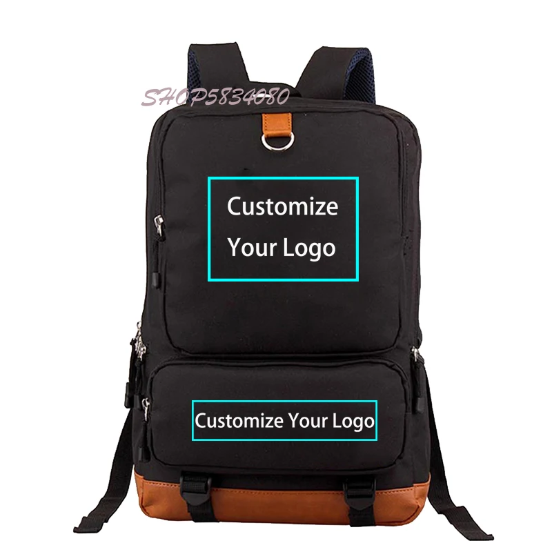 

Customized Print DIY Your Like Photo or Logo Boy Girl School Bag Women Bagpack Teenagers Canvas Men Student Backpacks Packsack