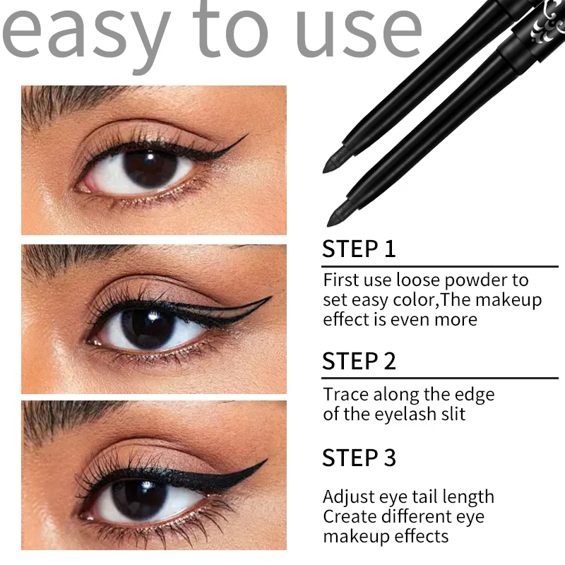 Strong Black Long-lasting Waterproof Eyeliner - Smooth, quick-drying, easy-to-color glue Eyeliner image 4