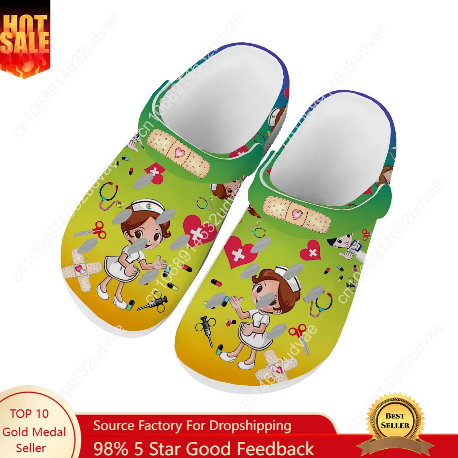 

Nurse Water Shoes Mens Womens Comfortable Fashion Home Garden Clogs Customizd Sandals Beach Breathable Hole Slippers