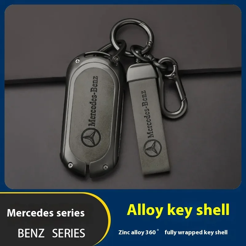

Car Alloy Key Case Key Bag Shell For Mercedes Benz 2022 C S Class C260 C300 S350 S400 S450 S500 W206 W223 Key Shell Protector