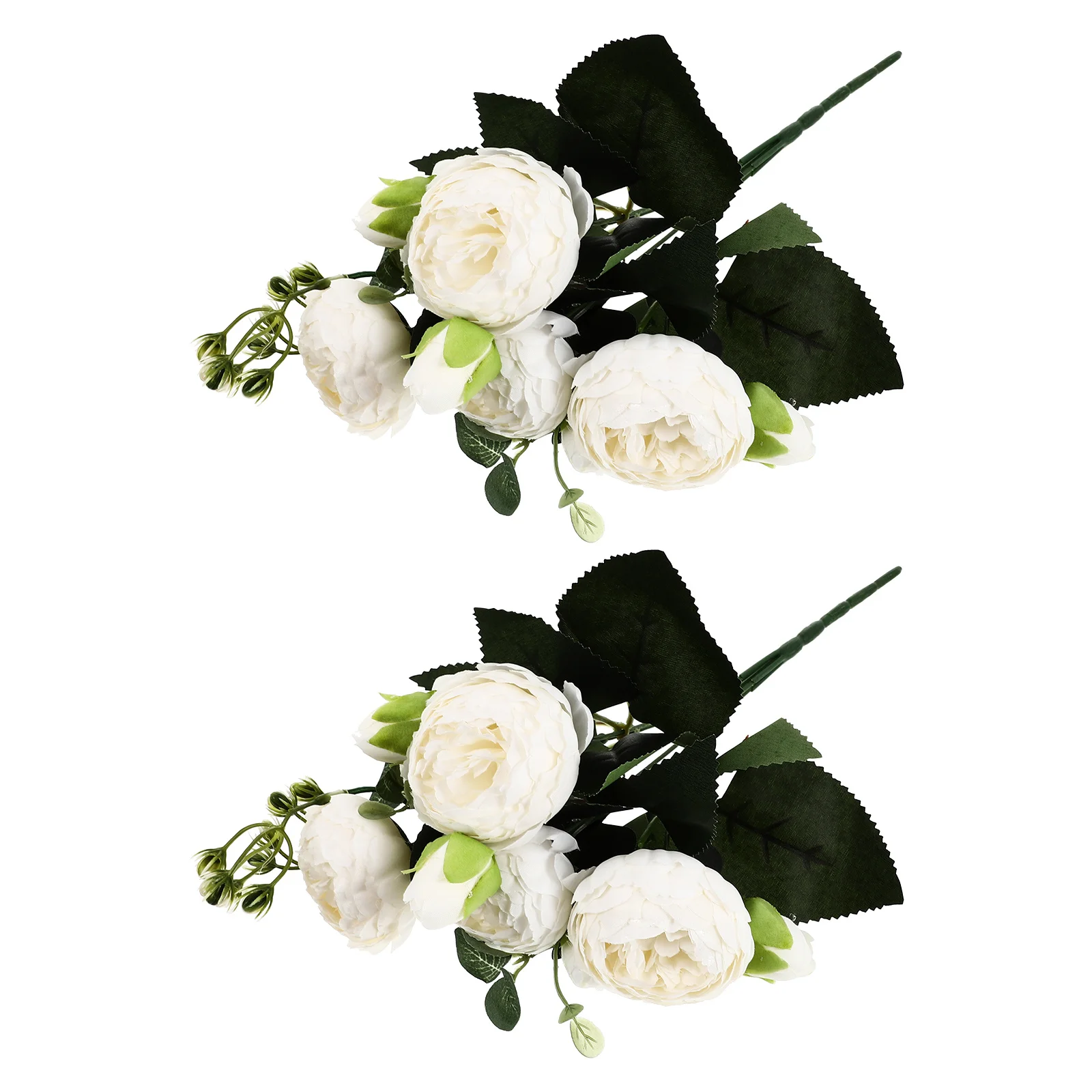 

2Pcs Simulated Peony Plastic Flower Bouquet Wedding Decoration DIY Floral Arrangement Home Decor Gift Fake Flower