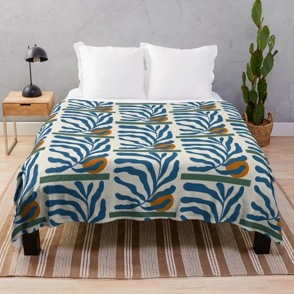 

Matisse Jazz Exhibition Papier Decoupes Cut Outs Blue Sleeveless Top Throw Blanket Warm Flannel Blanket for Couch Chair Bedroom