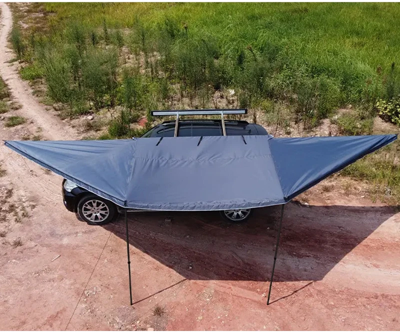 180 Degree Car Awning, 2.5M Side Tent 600D Oxford UV50+, Alloy Joints Aluminum Poles, for SUV Outdoor Camping Overlanding 4x4 view 4