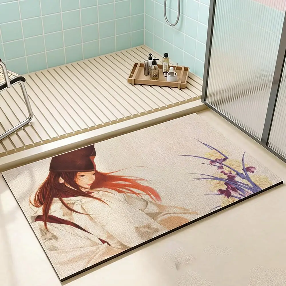Floor Mat Diatomaceous Earth Bath Mat, QuickDrying, Water AbsorbentNonSlip, MultiScene Household Floor Mat H-Hikaru G-Go