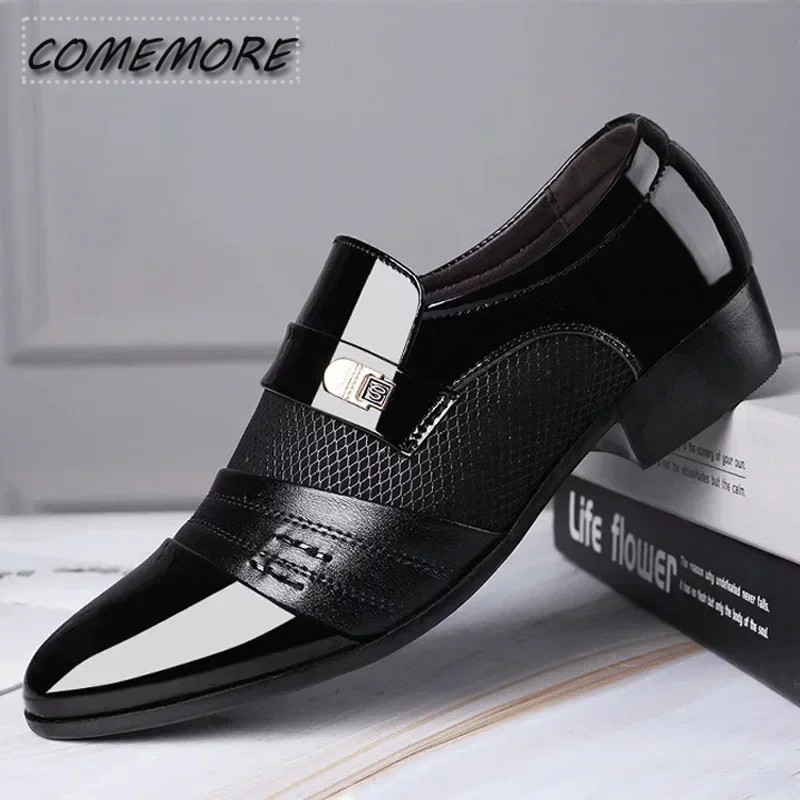 Slip on Men Dress Shoes Men Oxfords Fashion Business Dress Men Shoes 2024 New Classic Leather Men\'s Breathable Shoes Man Summer