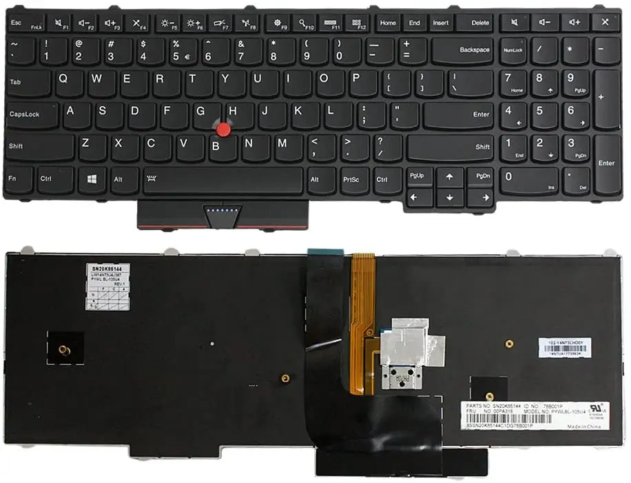 Substituição do Teclado Retroiluminado para Lenovo Thinkpad P50 P51 P70 00pa288 Sn20k85114