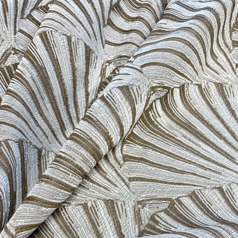 

Deluxe Fashion Fan Shaped Khaki Texture Upholstery Handcrafts Cloth DIY Sofa Fabric Bedboard Bag 145cm 1 Meter Pack