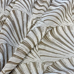 Deluxe Fashion Fan Shaped Khaki Texture Upholstery Handcrafts Cloth DIY Sofa Fabric Bedboard Bag 145cm 1 Meter Pack