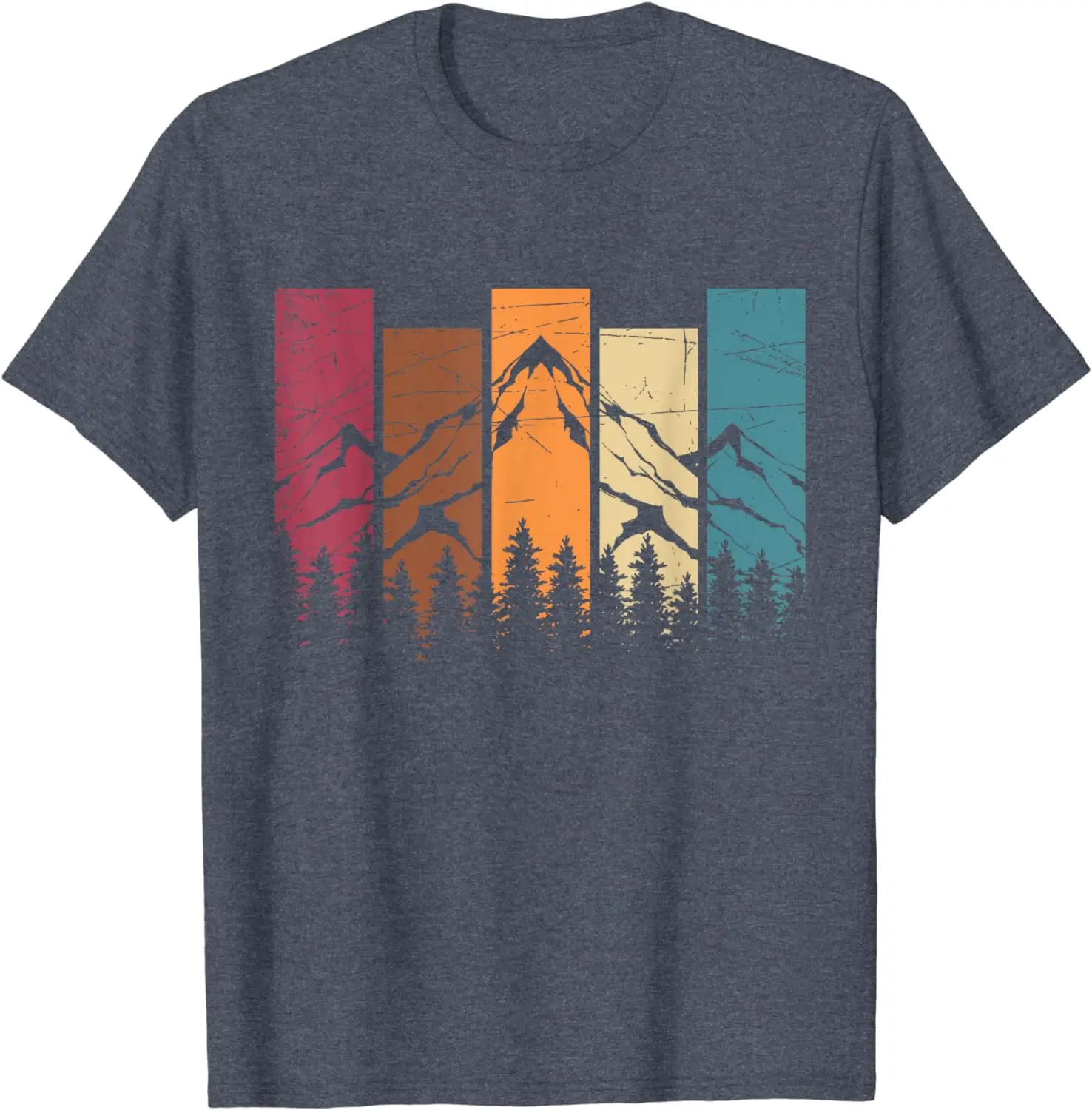 2024 Summer Wildlife Forest Shirt Natural Trees Vintage Outdoor Mountain Hiking T-shirt