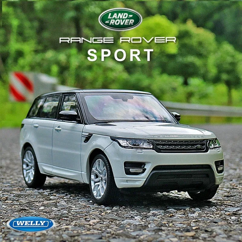 WELLY 1:24 Land Rover Range Sport SUV Diecast Alloy Car Model Metal Toy Vehicles Car Model Simulation Collection Kids Gifts Boys