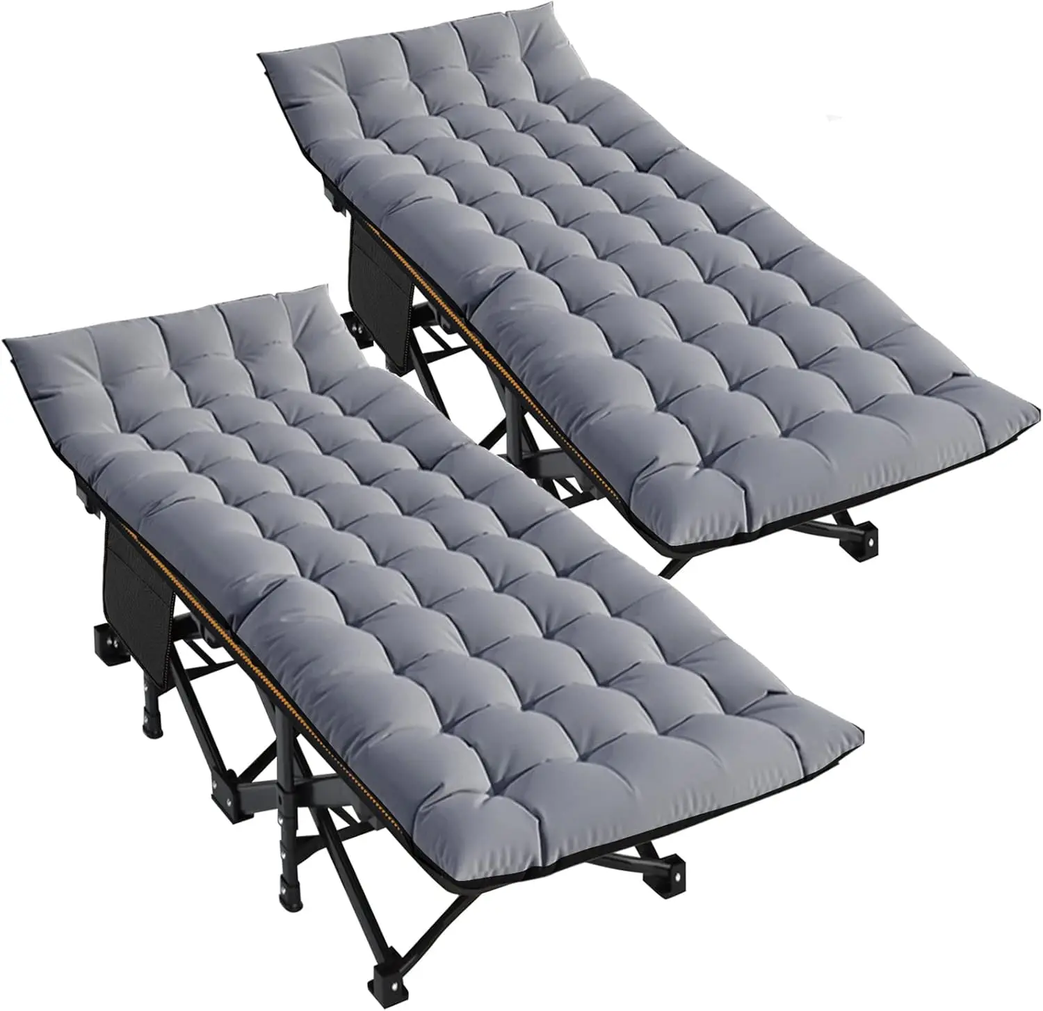 Cots for Adults, 2 Pack Heavy Duty cot with Carry Bag, Portable Sleeping Bed for Camp Office Use Outdoor Cot Bed for Traveling