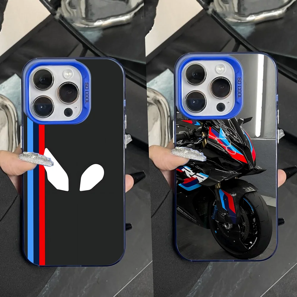 

S1000RR Phone Case For iPhone 16,15,14,13,12,11,Pro,Max,Plus,Mini,XS,SE B-BMWES Anti Fall Blue Matte Hard Bumper