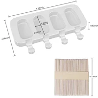 Molde de Silicona para 4 Polos Ovalados