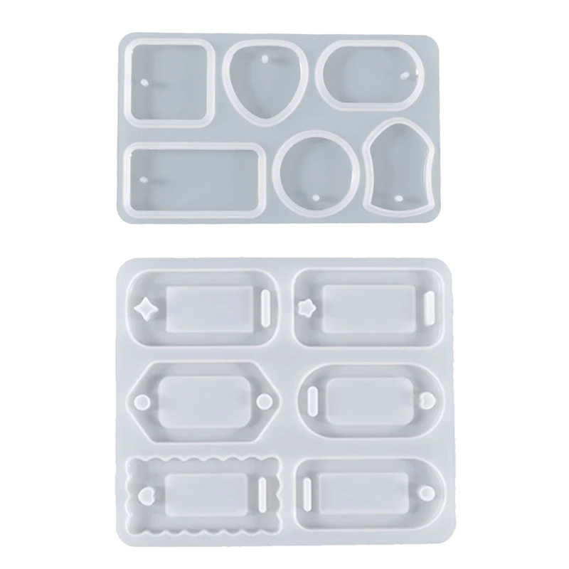 

652F Keychain Silicone Mold Kit Eardrop Shaped Jewelry Making Pendant for Kitchen Baking Punch-Free Accessories DIY Tool Kit