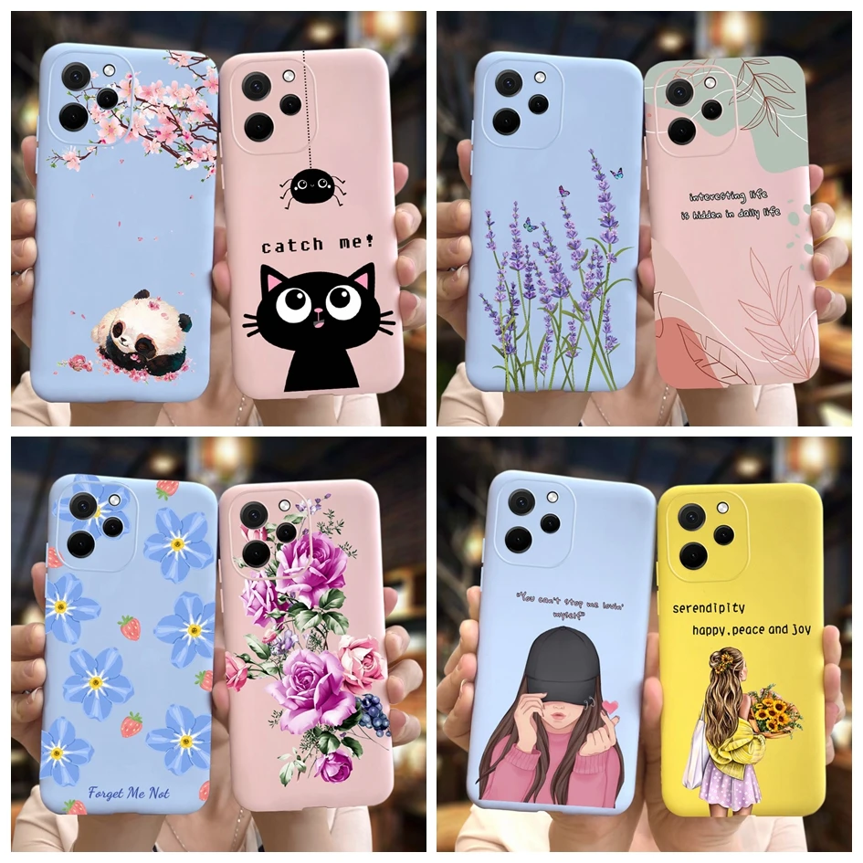 Lovely Panda Case For Huawei Nova Y61 4G Back Cover Slim Matte Silicone Phone Cases For Huawei Nova Y61 2022 NovaY61 Y 61 Fundas