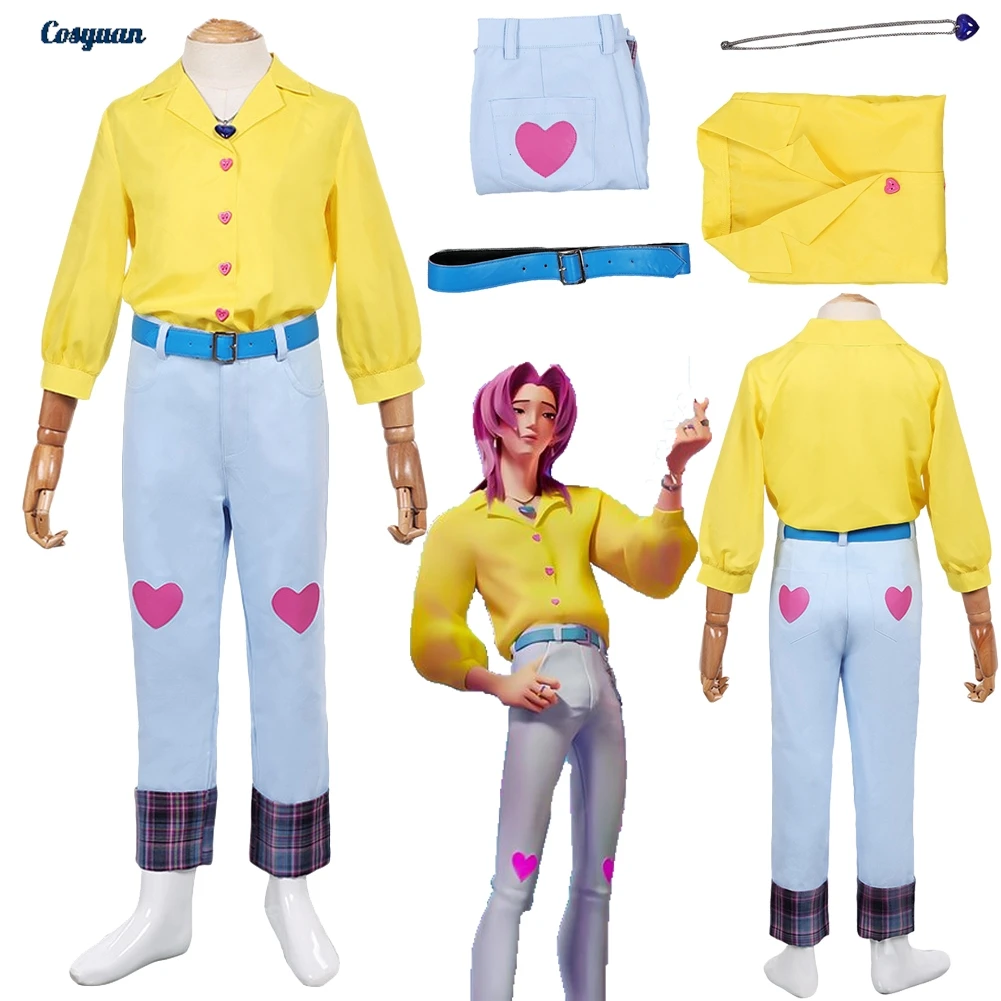 

2025 мультфильм «Охотник на демонов» KPop, косплей, романтический детский топ, брюки, одежда для вечеринки, маскировка, ролевая игра, карнавальные наряды на Хэллоуин, костюмы