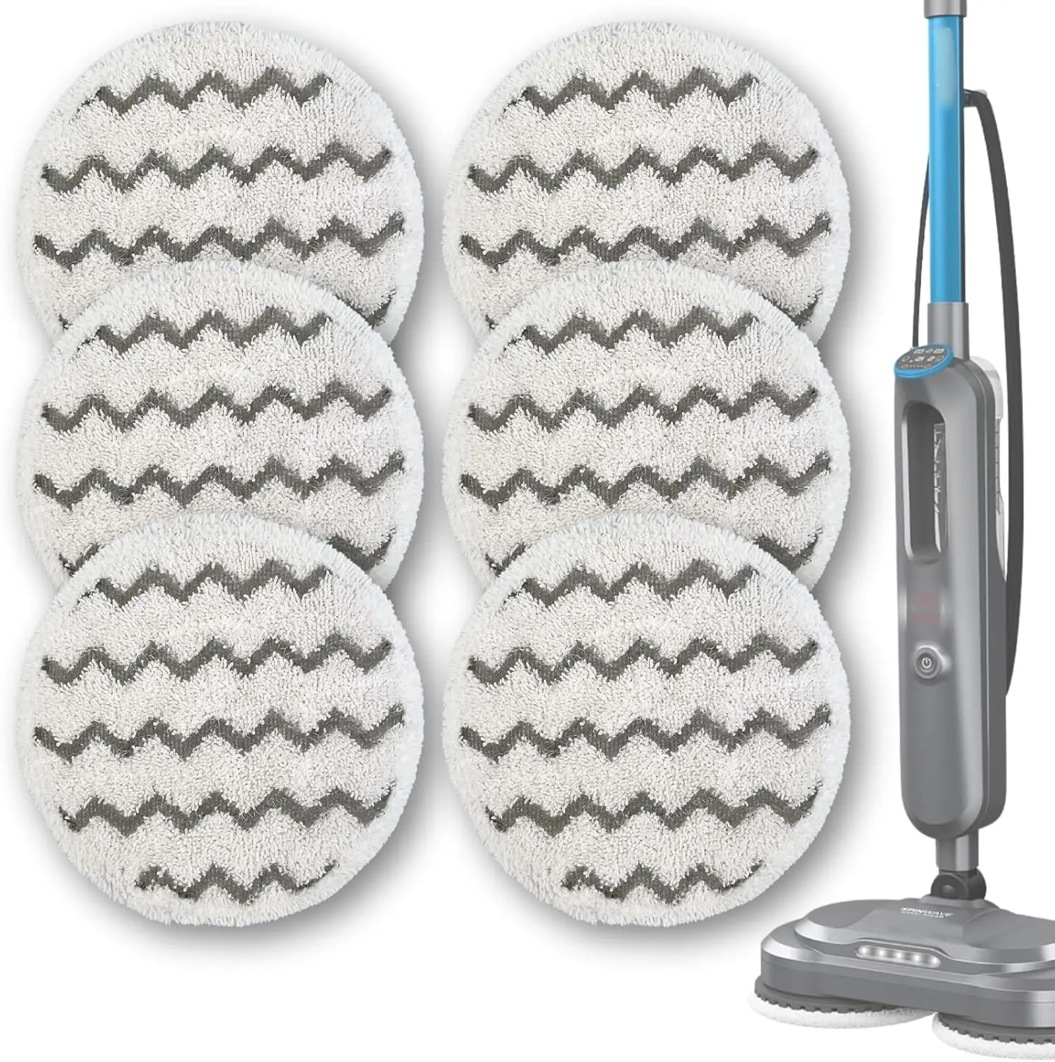 #3897A Rotating Steam Mop Pads Compatible with  SpinWave SmartSteam Scrubbing Steam Mop