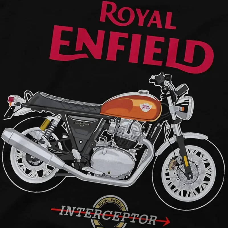 Royal Enfield British vintage motorcycle Bike Scooter Super Cool men\'s T-shirt one of fashion short sleeve original street outdo