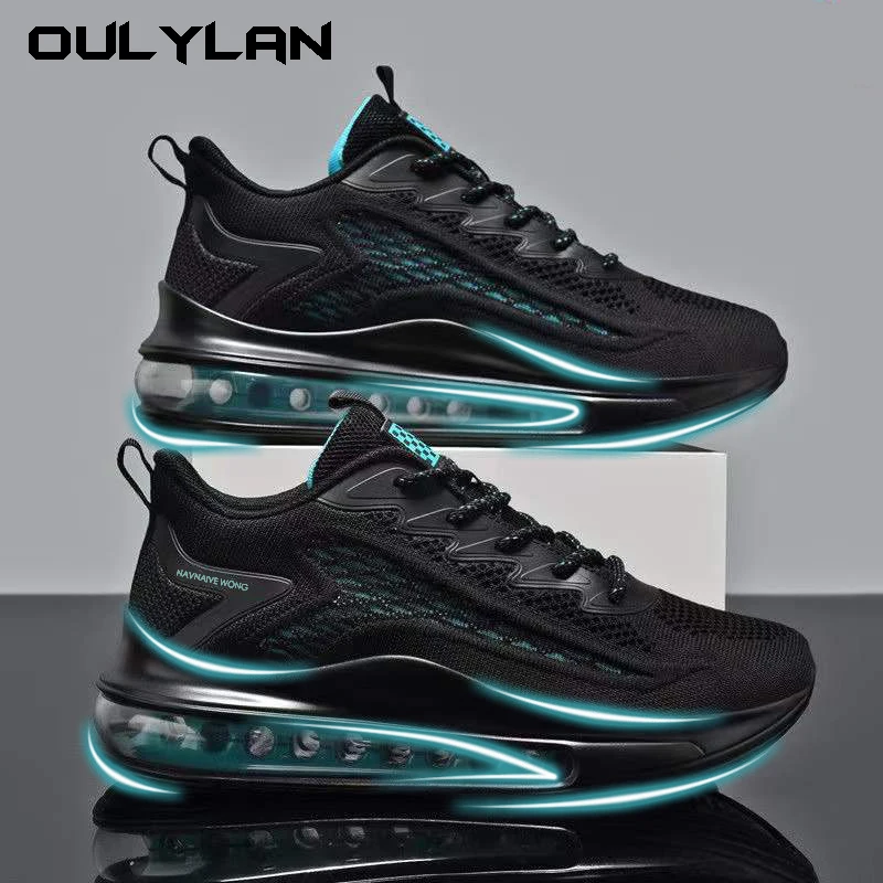 Casual Air Cushion Shoes Men Sports Running Shock Shoes Man Comfortable Sneakers Male Fashion Lightweight Knit Shoes