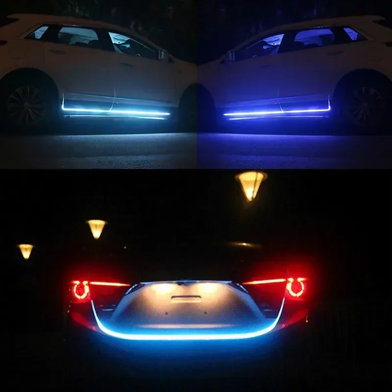 Universal Car Hood Daytime Running Lights Strip Flexible Headlight Led Auto Decorative Atmosphere Ambient Lamp Waterproof