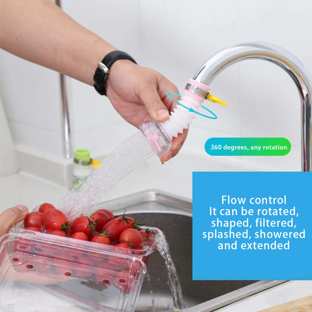 Kitchen Faucet Filter Watersaver Telescopic Sprinkler Healthy Expander Adjustable Durable Adjustable Anti-splash Sprinkler Water