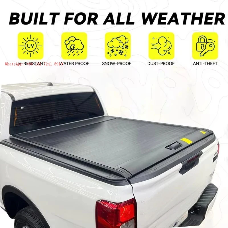 

Bestselling premium electric automatic aluminum roll-up cargo cover for 2015+ Frontier pickup truck beds - waterproof and dustpr