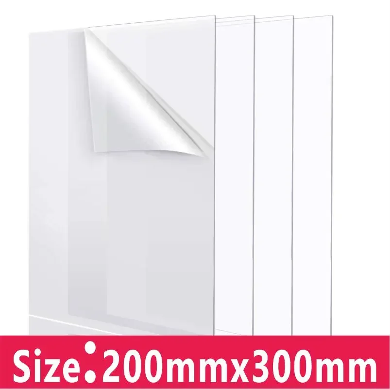 200x300mm Transparent Plexiglass Plate Acrylic Sheet Methacrylate Plastic Glass Metraquilato Plexi Perspex Board Clear Stand