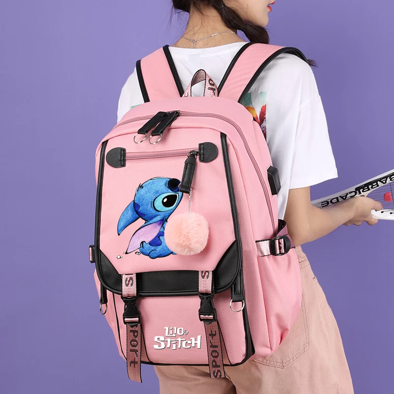 Lilo Stitch Backpack Cartoon Student Teenagers Bookbag Sport Rucksack for Boy Girl Bagpack Laptop Teens Travel School Knapsack