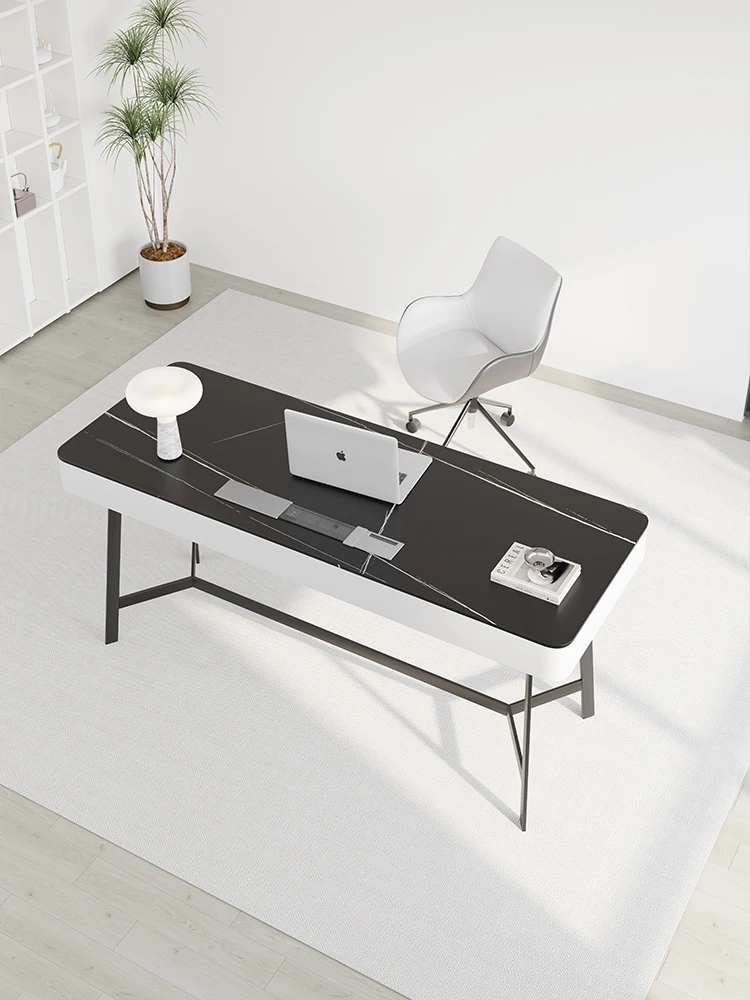 Desk Home Study Computer Desk Writing Desk Italian Minimalist Stone Plate Desk