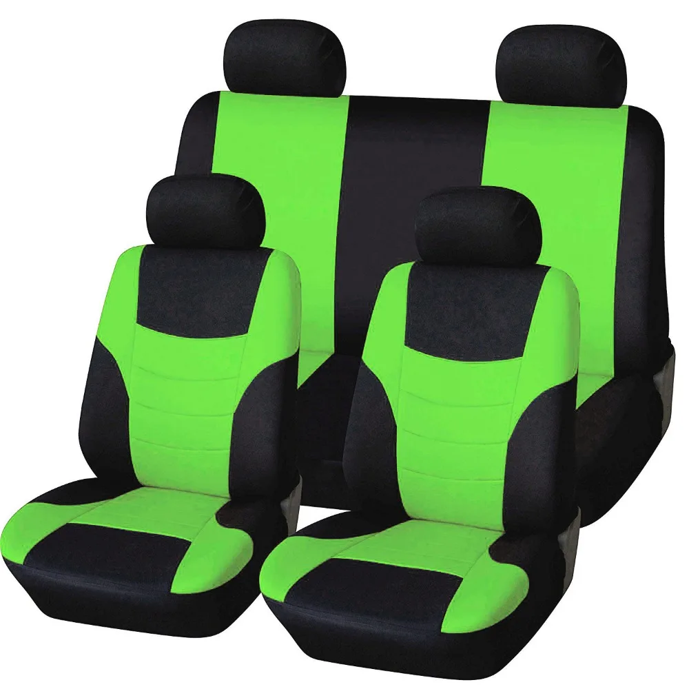 

Sports Style Full Set Polyester Fabric Car Seat Covers Car Seat Protector Universal Fit Most Cars SUVs