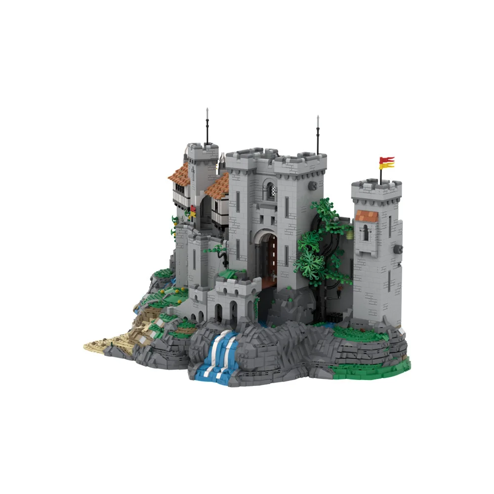 Medieval Knight's Castle Modified Version Moc-198048 Assembled Building Block Toy