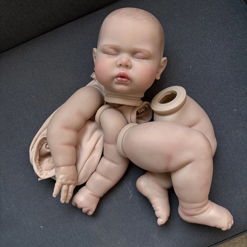 24-Inch Reborn Pickle Sleeping Doll Kit Already Painted Kit / Unpainted Kit Soft Touch Fresh Color DIY Doll Parts With Cloth Bod image 3
