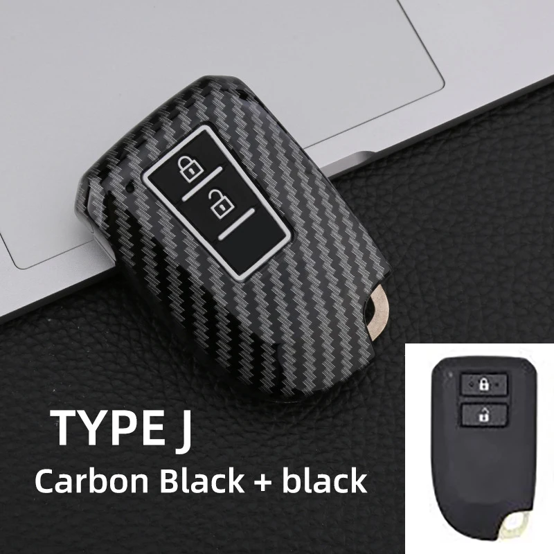 New Carbon ABS Car Key Cover for Toyota Vios Yaris 2013 2014 2015 2016 Yaris L Hiace Key Case Protective Case