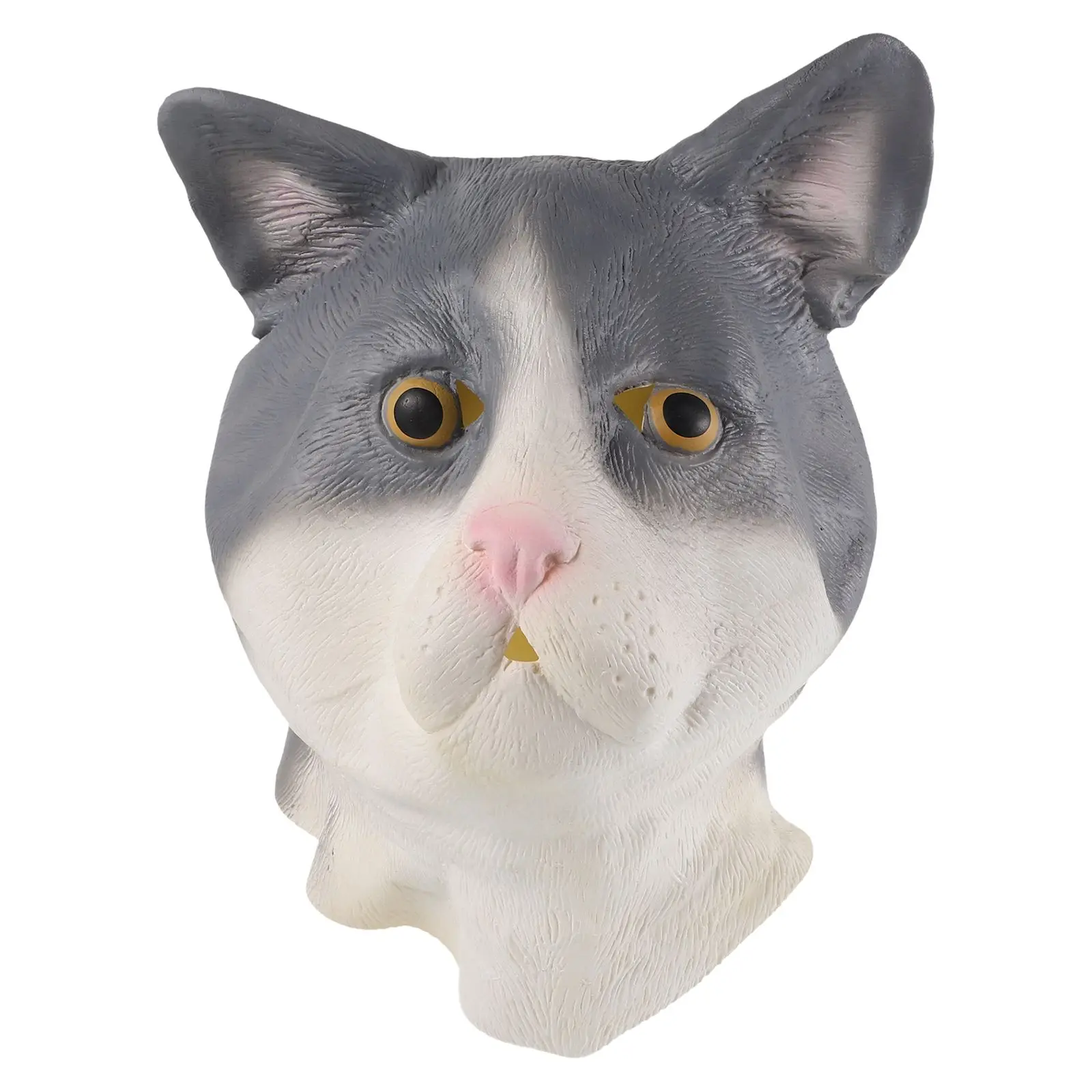 

Cat Headgear Animal Masks Halloween Costume Black Accessories Realistic Latex Cat Masks Comfortable Fit Versatile Use Detailed