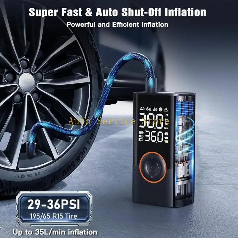 462A Fast Charging Cordless Air Compressor Pump With Digital Pressure Monitor