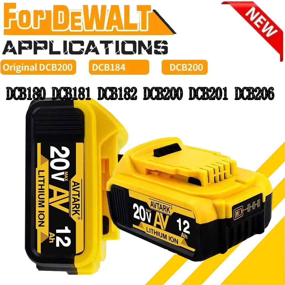 

Original DCB200 20V 8000mAh Lithium Replacement Battery For Dewalt 18V DCB184 DCB200 DCB182 DCB180 DCB181 DCB182 DCB201 DCB206