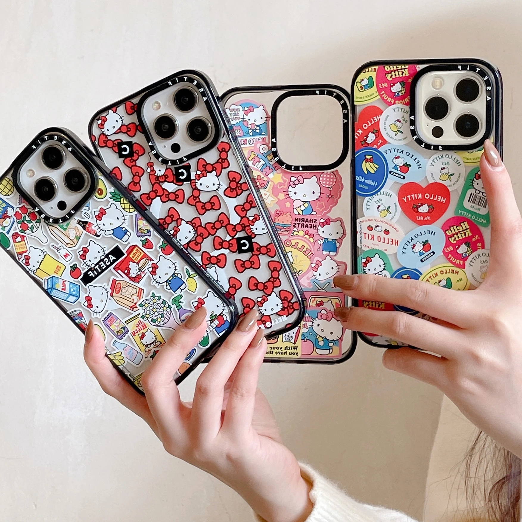 Cartoon Sanrio Hello Kitty Acrylic With MagSafe Phone Case For iPhone 16 15 14 13 12 11 Pro Max Anti-drop Shockproof Back Cover